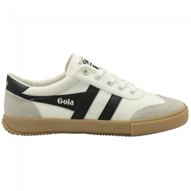 Gola Classics Women's Badminton Plimsoll Sneakers - Off White/Black/Gum Gola Classics Women's Badminton Plimsoll Sneakers - Off White/Black/Gum