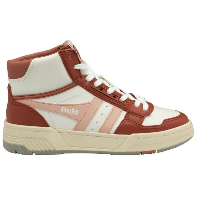 Gola Classics Women's Challenge High Sneakers - White/Orange Spice/Pearl Pink Gola Classics Women's Challenge High Sneakers - White/Orange Spice/Pearl Pink