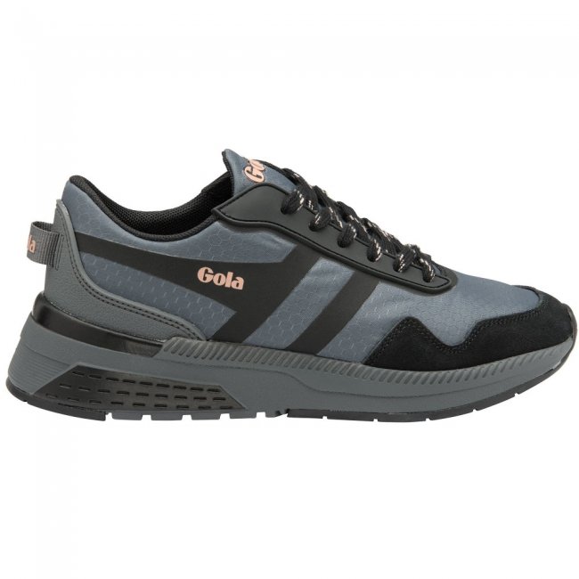 Gola Performance Women's Atomics Sneakers - Charcoal/Black/Pearl Pink Gola Performance Women's Atomics Sneakers - Charcoal/Black/Pearl Pink