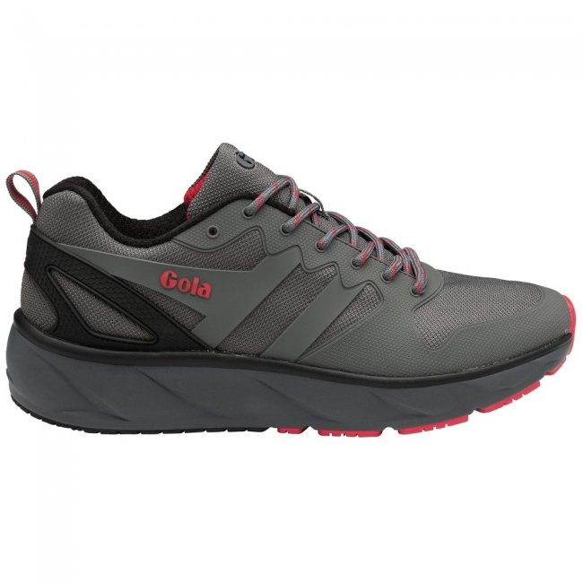 Gola Performance Men's Thunder Sneakers - Charcoal/Black/Deep Red Gola Performance Men's Thunder Sneakers - Charcoal/Black/Deep Red