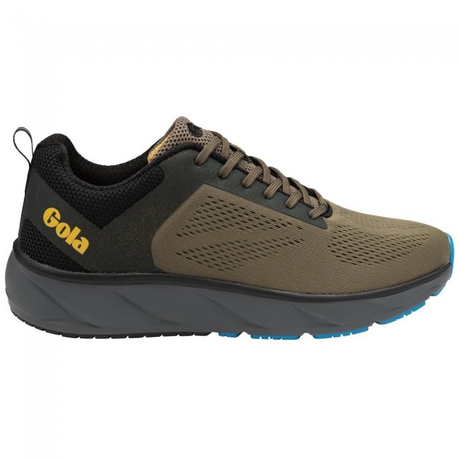Gola Performance Men's Ultra Speed Sneakers - Khaki/Black/Sun Gola Performance Men's Ultra Speed Sneakers - Khaki/Black/Sun