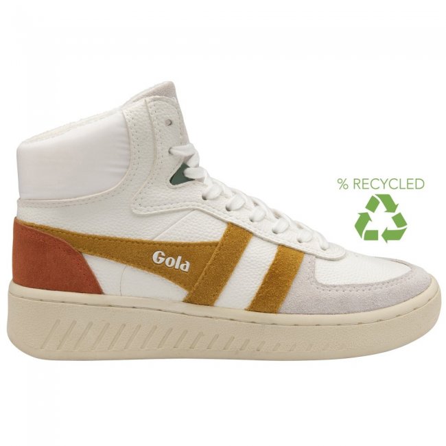 Gola Classics Women's Slam Trident Sneakers - White/Sun/Moody Orange Gola Classics Women's Slam Trident Sneakers - White/Sun/Moody Orange