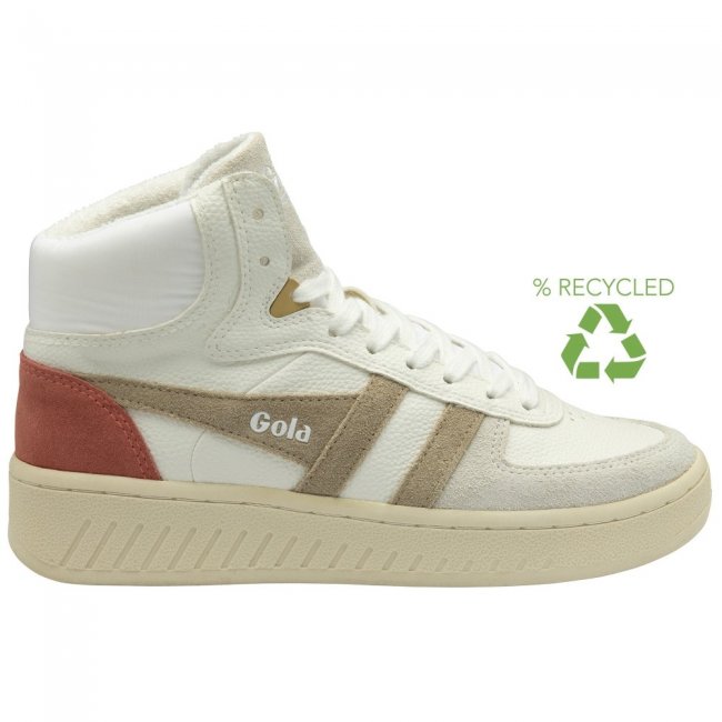 Gola Classics Women's Slam Trident Sneakers - White/Bone/Clay Gola Classics Women's Slam Trident Sneakers - White/Bone/Clay