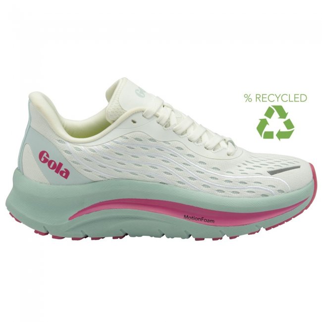 Gola Performance Women's Alzir Speed Sneakers - White/Plein Air/Hot Pink Gola Performance Women's Alzir Speed Sneakers - White/Plein Air/Hot Pink