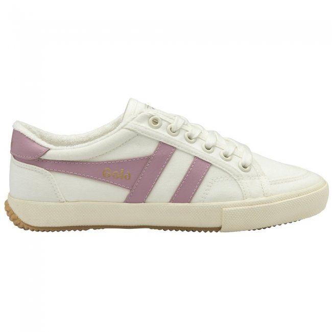 Vegan Gola Classics Women's Stratus Plimsoll Sneakers - Off White/Candy Vegan Gola Classics Women's Stratus Plimsoll Sneakers - Off White/Candy