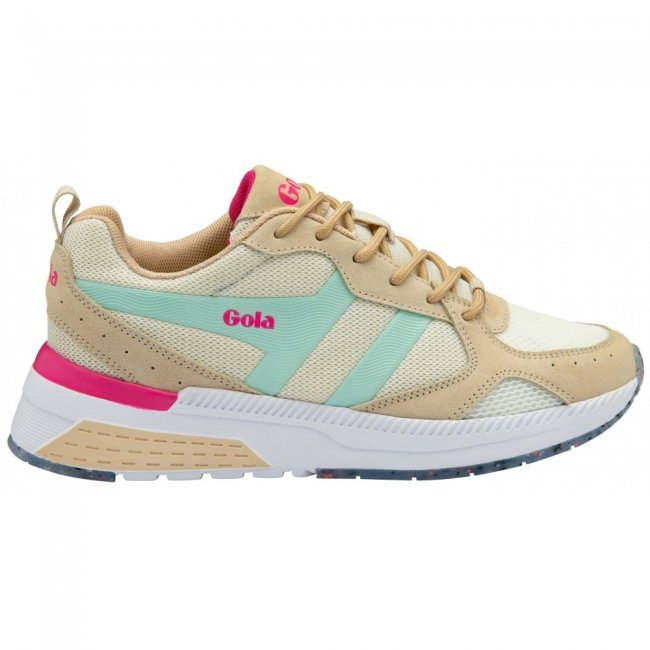 Gola Performance Women's Navis Sneakers - Off White/Oat/Powder Blue/Hot Pink Gola Performance Women's Navis Sneakers - Off White/Oat/Powder Blue/Hot Pink